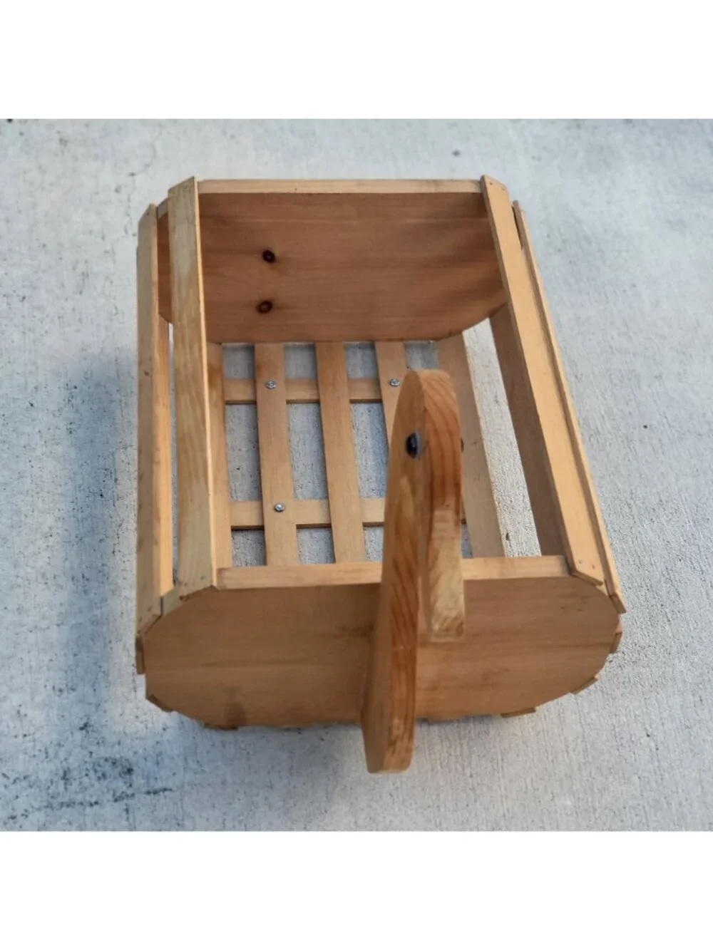 Vintage Wooden Slat Duck Goose Planter Basket